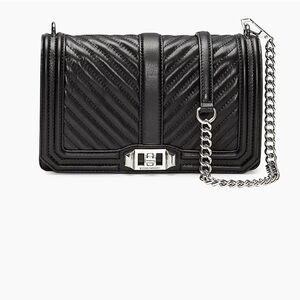 NWT Rebecca Minkoff Black Quilted Crossbody Bag